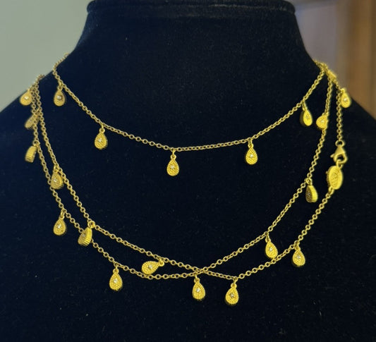 Freida Rothman 14K Gld Plt 925 Sterling Silver Cubic Zirconia Station Necklace