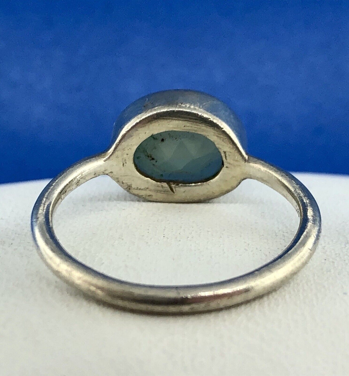 Designer Sterling Silver 925 Oval Green Aventurine Fashion Ring