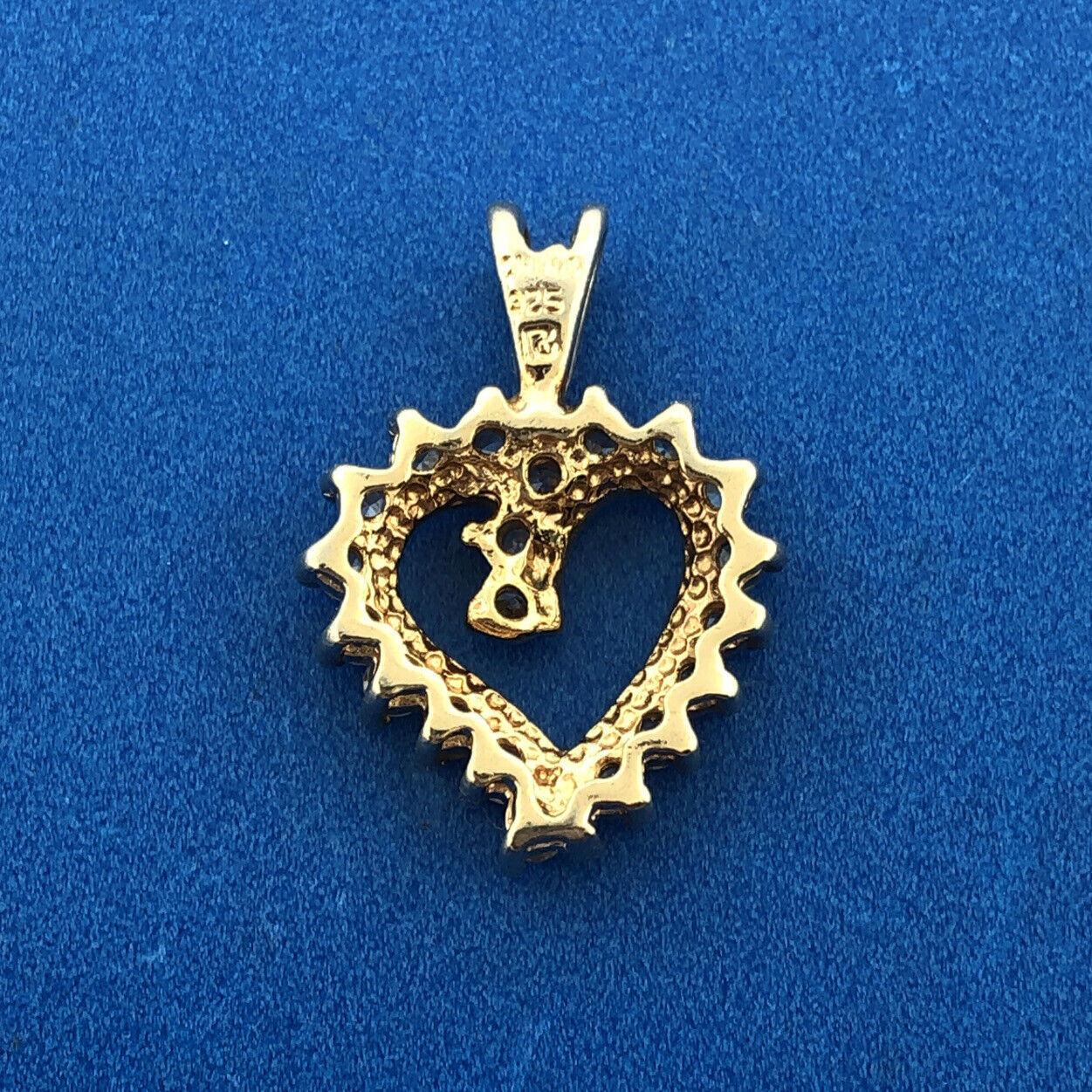 Designer 925 Sterling Silver Vermeil White Amethyst Heart Love Charm Pendant