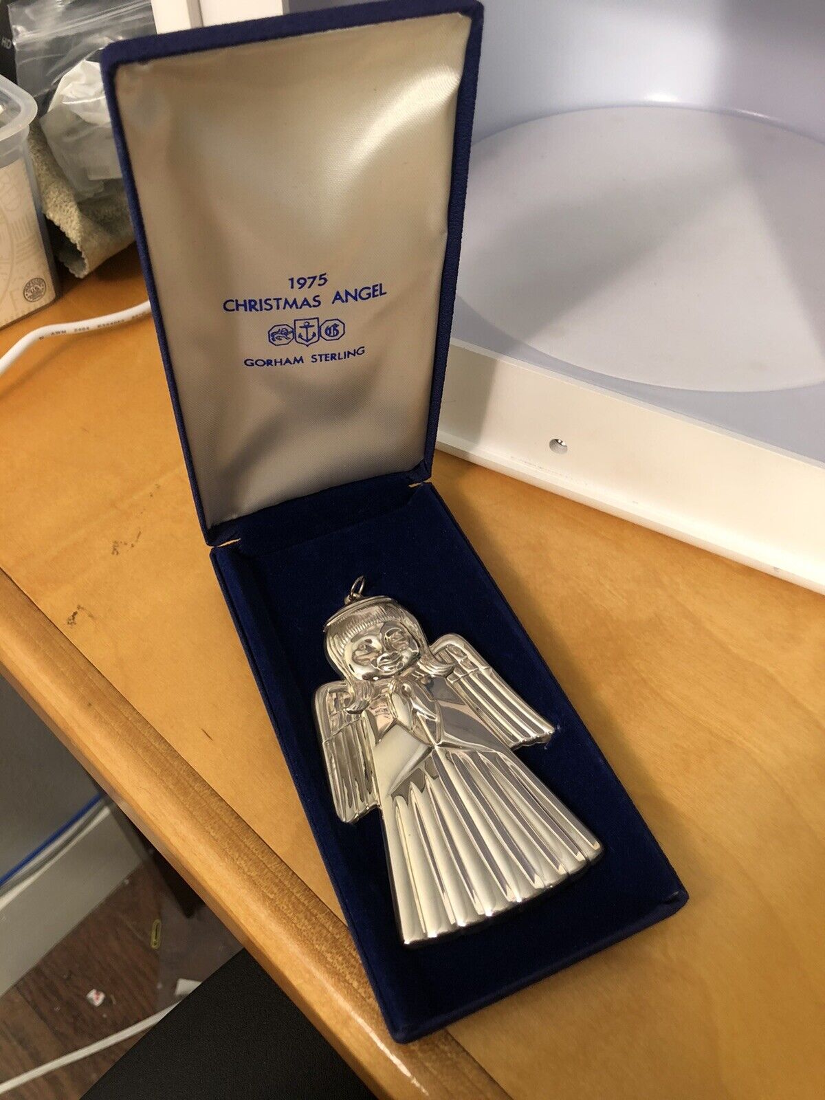 1975 Gorham Luther Bookout 925 Sterling Silver Limited Christmas Angel Ornament