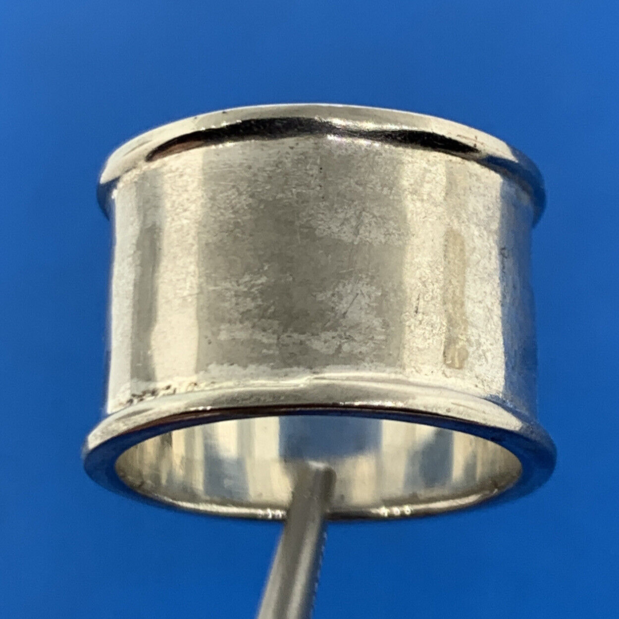 Designer 925 Sterling Silver Polished Ribbed Wide Cigar Band Ring