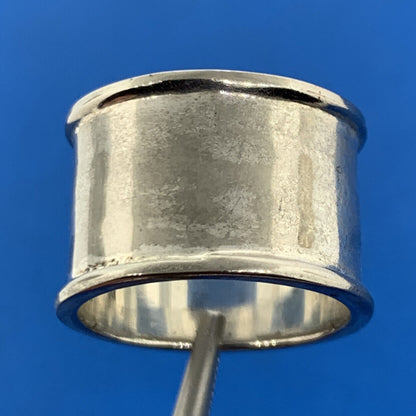 Designer 925 Sterling Silver Polished Ribbed Wide Cigar Band Ring