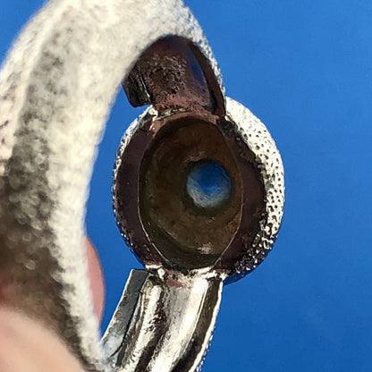 Vintage Mignon Faget 925 Sterling Silver Sea Collection Sapphire Sea Urchin Ring