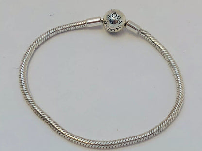 Authentic Pandora 925 Sterling Silver Signature Smooth Clasp Bracelet 590728