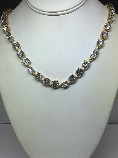 HSN Universal Studios Vault Collection Gold Tone Rhinestone Statement Necklace