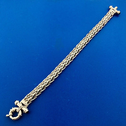 Atasay Kuyamculuk AK 925 Sterling Silver Black Onyx Reversible Link Bracelet