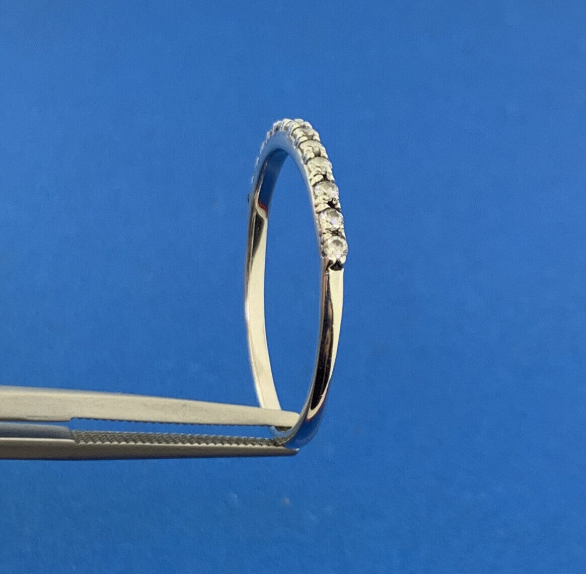 Designer 925 Sterling Silver Cubic Zirconia Stackable Band Ring