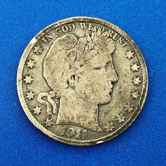 1911 S Barber Silver Half Dollar Better Rare Key San Francisco Mint Coin
