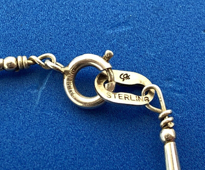 Carolyn Pollack CP Navajo 925 Sterling Silver 20 Strand Liquid Silver Necklace