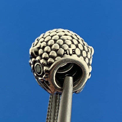 Authentic PANDORA 925 Sterling Silver Green CZ Wise Owl Bracelet Charm 791211CZN