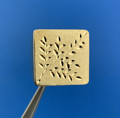 Veronese Italy 925 Sterling Silver Vermeil Florentine Polished Leaf Etched Ring