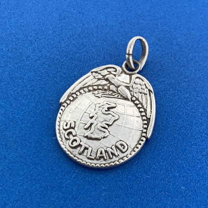 Vintage Designer 925 Sterling Silver Scotland Souvenir Bracelet Dangle Charm