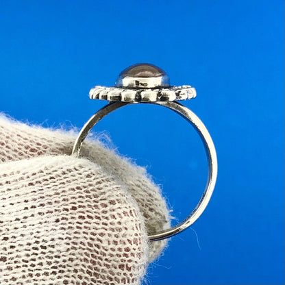 Bell Trading Post 925 Sterling Silver Red Green Jasper Cabochon Statement Ring