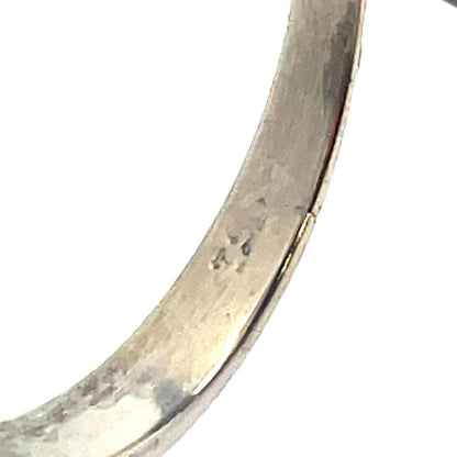 Estate 14K White Gold Round Diamond Center Waterfall Wave Accented Cocktail Ring