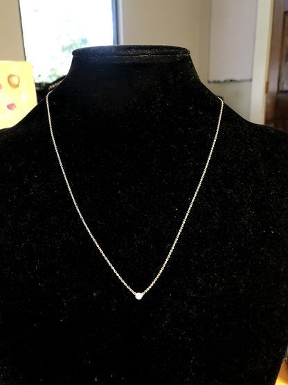 Designer Tiffany & Co. Perretti 950 PT Platinum Round Diamond Solitaire Necklace