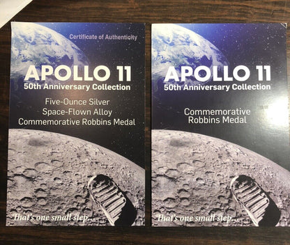 2019 Apollo 11 50th Anniversary Robbins Restrike 5oz 999 Silver NGC MS70 Medal