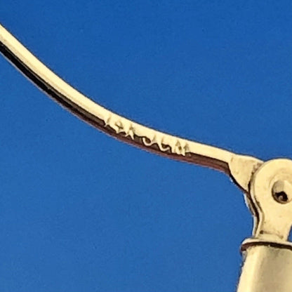 Jacmel JCM 14k Yellow Gold Braided Leather Rawhide Hoop Earrings