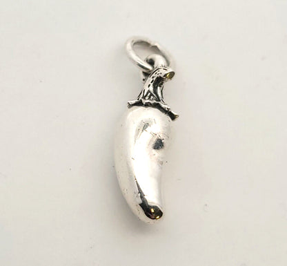 Designer James Avery .925 Sterling Silver Chili Pepper Cooking Bracelet Charm