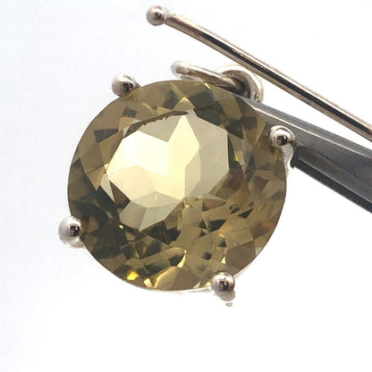 925 Sterling Silver Round Peridot Dangle Hook Earrings