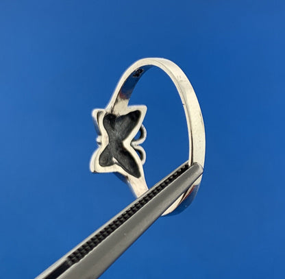 Stunning Sterling Silver 925 Small Butterfly Insect Precious Ring Size 6.75