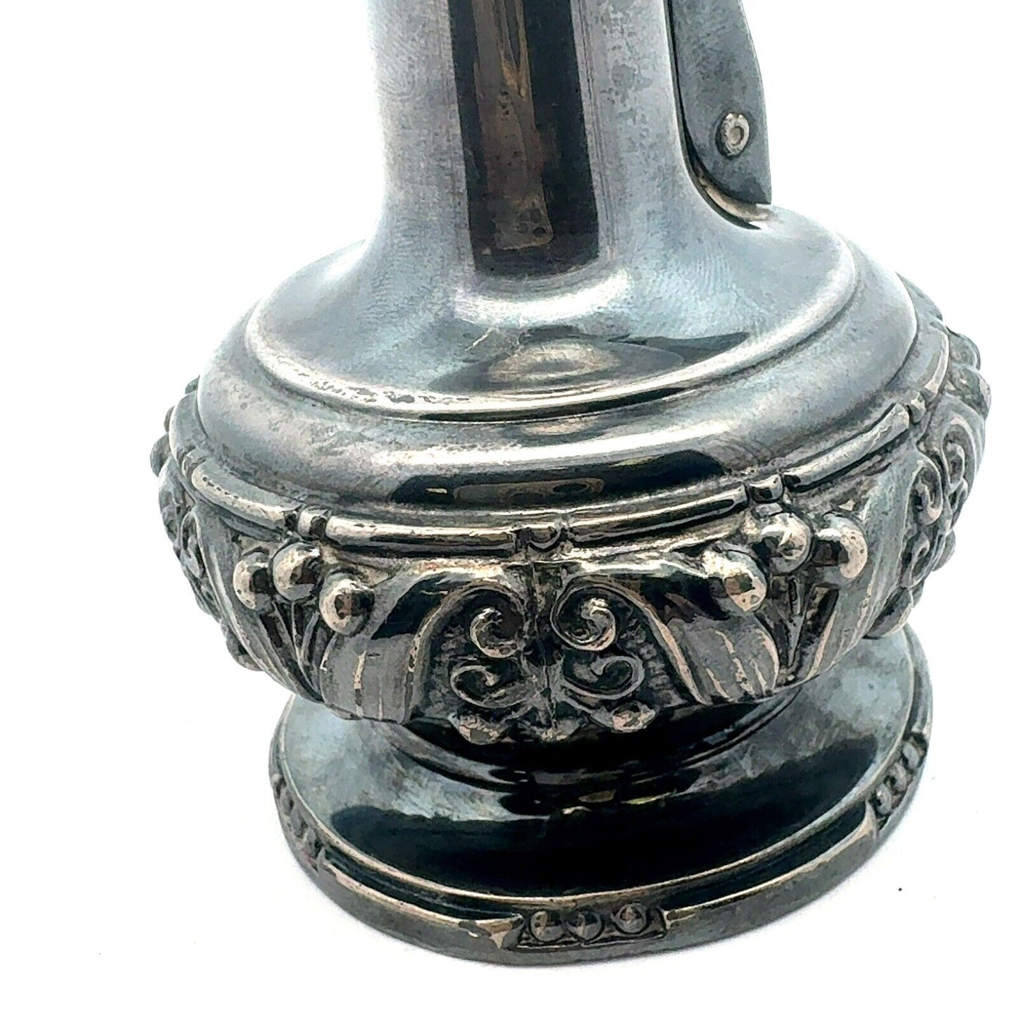 Vintage 1940s Ronson "Decanter" Silver Plated Table Lighter Collectible