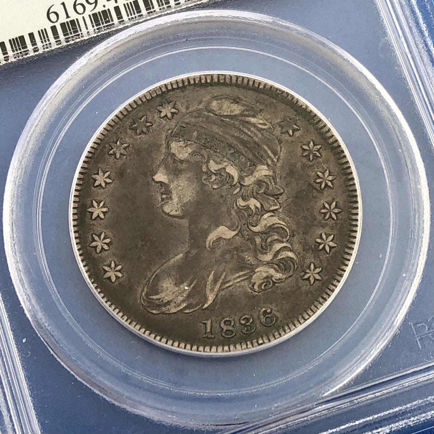 1836 Capped Bust Silver Half Dollar 50c Lettered Edge PCGS XF40 Early US Coin
