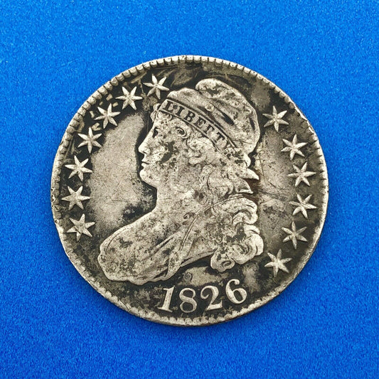1826 P Capped Bust Silver Half Dollar 50c Better Early Philadelphia Mint Coin