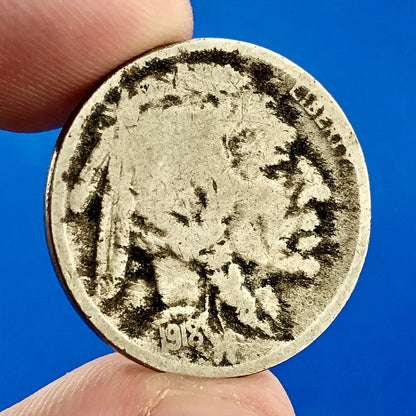 1918 S Indian Head Buffalo Nickel Better Key Scarce San Francisco Mint Coin