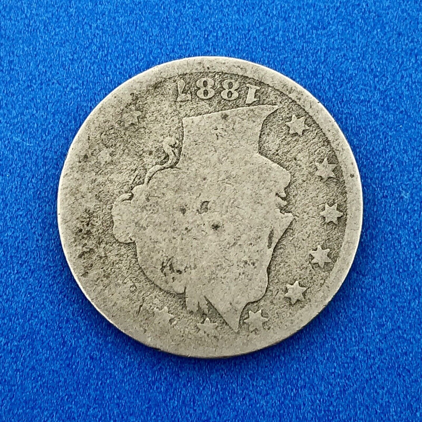 1887 P Liberty Head Nickel Five Cents 5c Better Key Rare Philadelphia Mint Coin