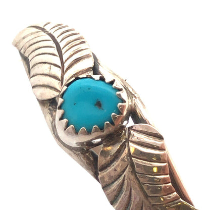 Native American Jacquelin 925 Sterling Silver Turquoise Child Cuff Bracelet