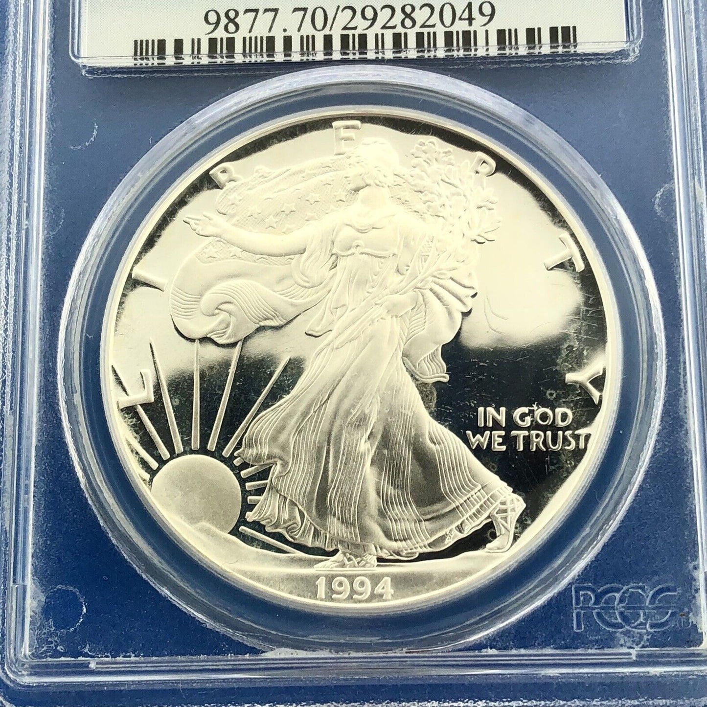 1994 P Proof Silver Eagle 999 Fine Silver PCGS PR70 DCAM Deep Cameo