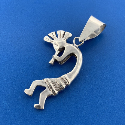 Vintage Native American Sterling Silver Kokopelli Statement Fertility Pendant