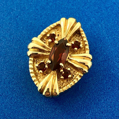 Designer DDH 10K Yellow Gold Garnet January Anniversary Slide Bracelet Charm