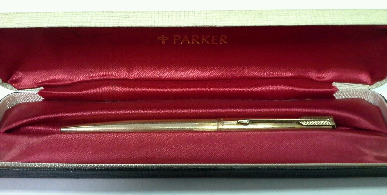 Parker Insignia Single Ball Point Pen 12k Rolled Gold In Original Box
