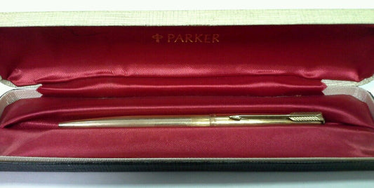 Parker Insignia Single Ball Point Pen 12k Rolled Gold In Original Box