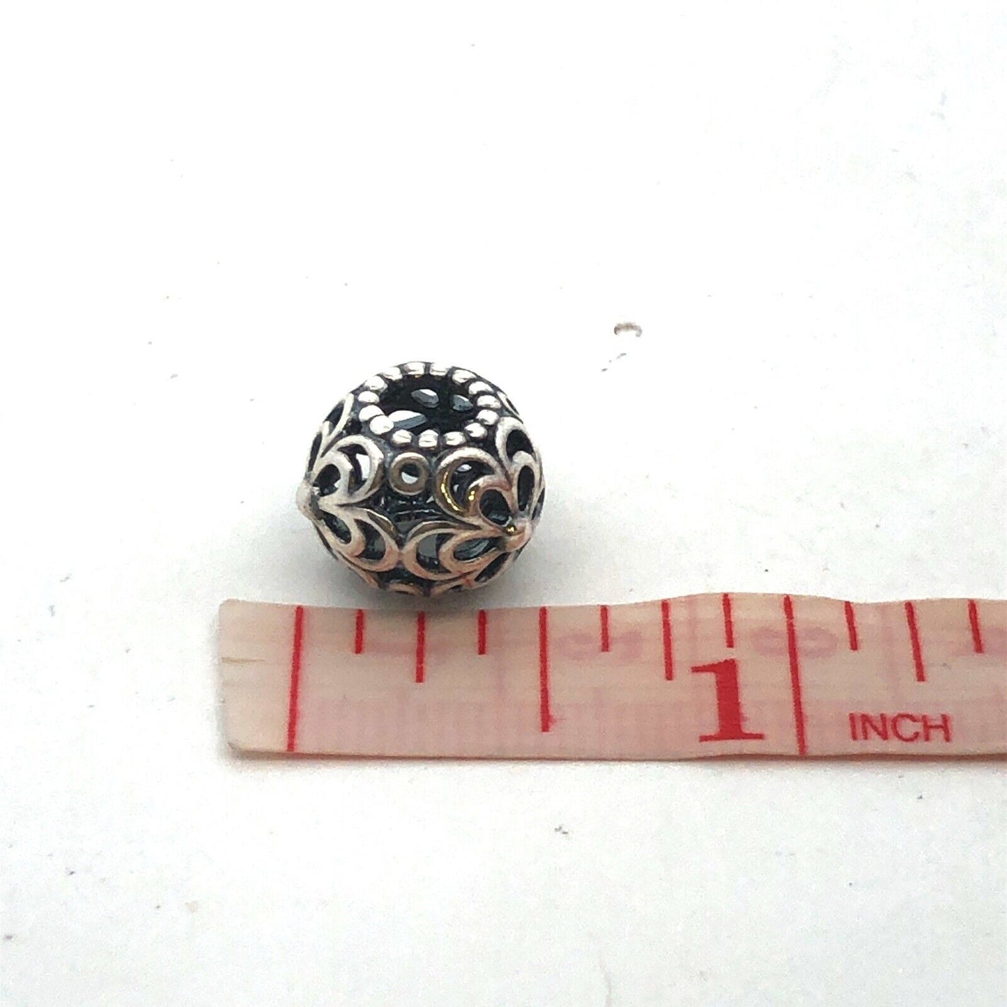 PANDORA 925 Sterling Silver Flower Picking Daisies 790965 Ball Slide Bead Charm