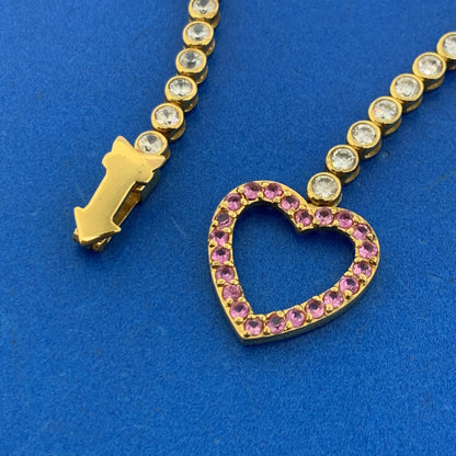 Joan Rivers Gold Tone Love Struck Crystal Heart Bracelet