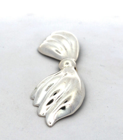925 Sterling Silver Vintage Taxco TG-89 Mexico Bow Tie Hair Clasp Pin