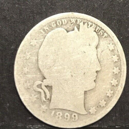 1899 P Silver Barber Quarter Better Key Date Philadelphia Coin Rare Scarce