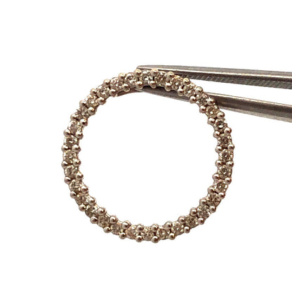 Designer JX 14K White Gold Round Diamond Eternity Anniversary Pendant