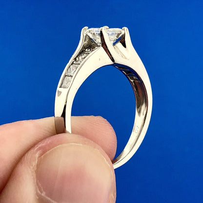 Stunning Platinum 950 Princess Diamond Engagement Ring Wedding Band Set