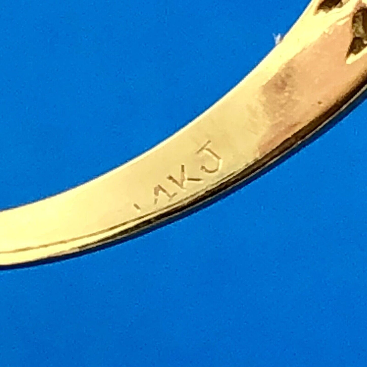 Modernist 14K Yellow Gold Emerald Diamond Halo Floral May Anniversary Ring