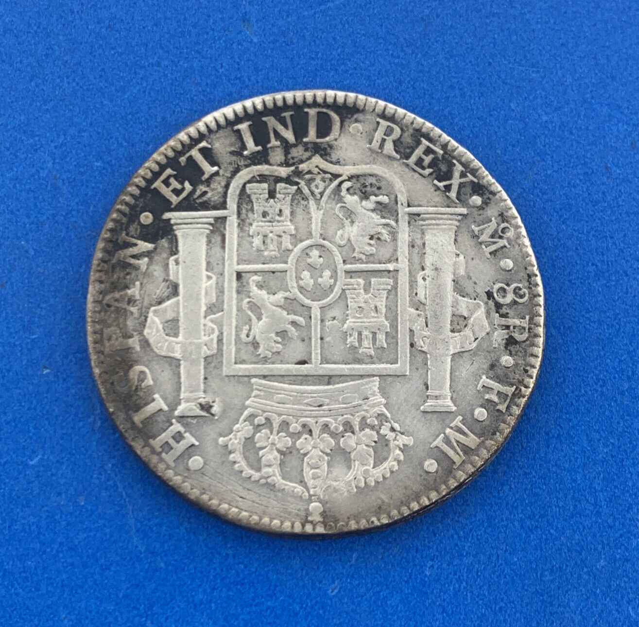1789 Mo Mexico City 8 Reales F.M. Carolus IV DEI Gratia .903 Chop Marks Coin