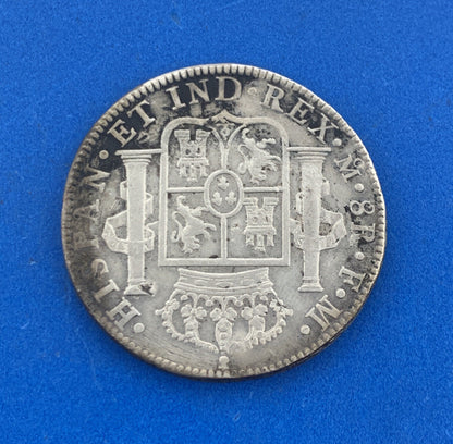 1789 Mo Mexico City 8 Reales F.M. Carolus IV DEI Gratia .903 Chop Marks Coin