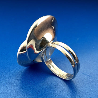 Karizia KA1772 Sterling Silver 925 Contemporary Floral Statement Cocktail Ring