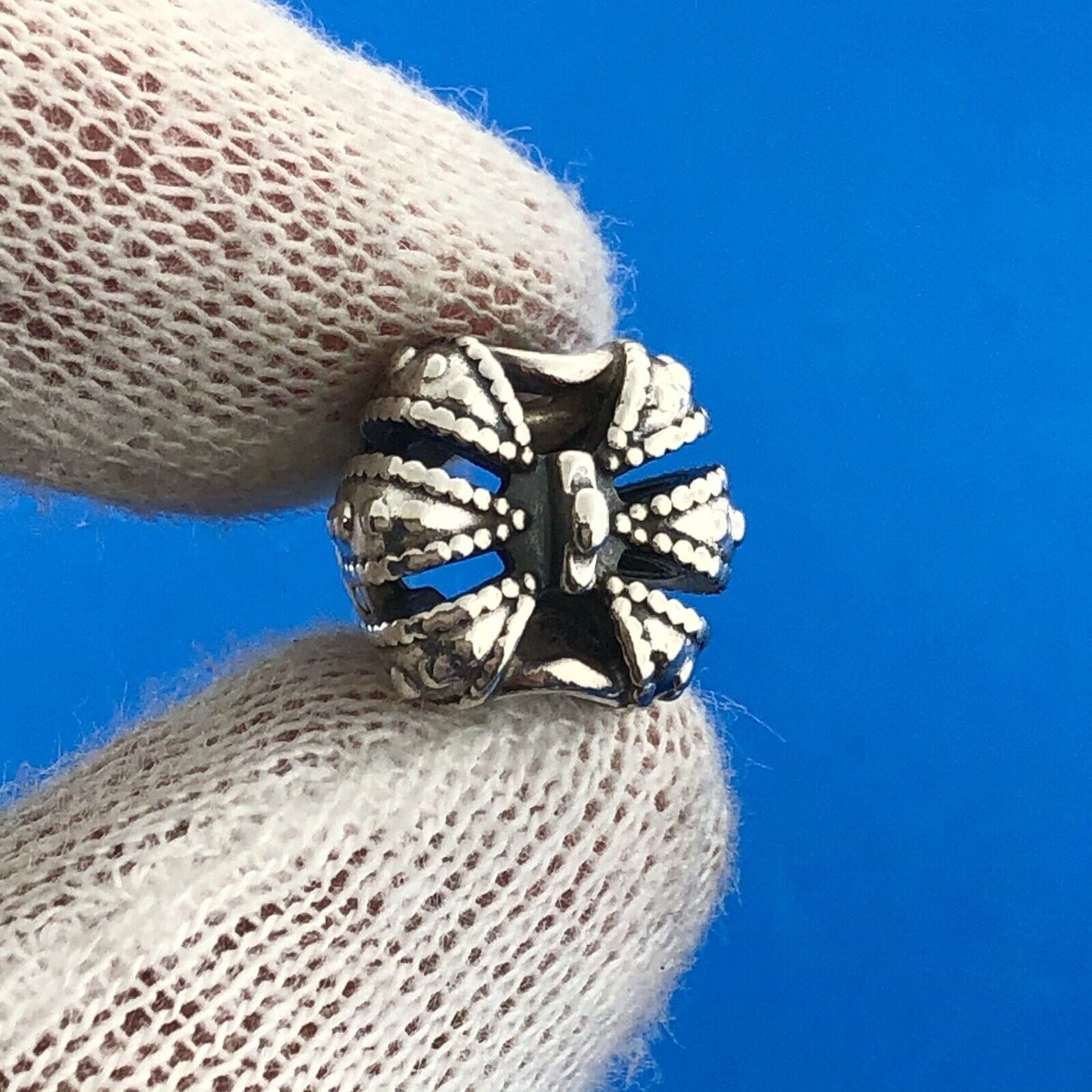 Stunning Sterling Silver 925 Retro Heraldic 6 Arch Royal Crown Charm