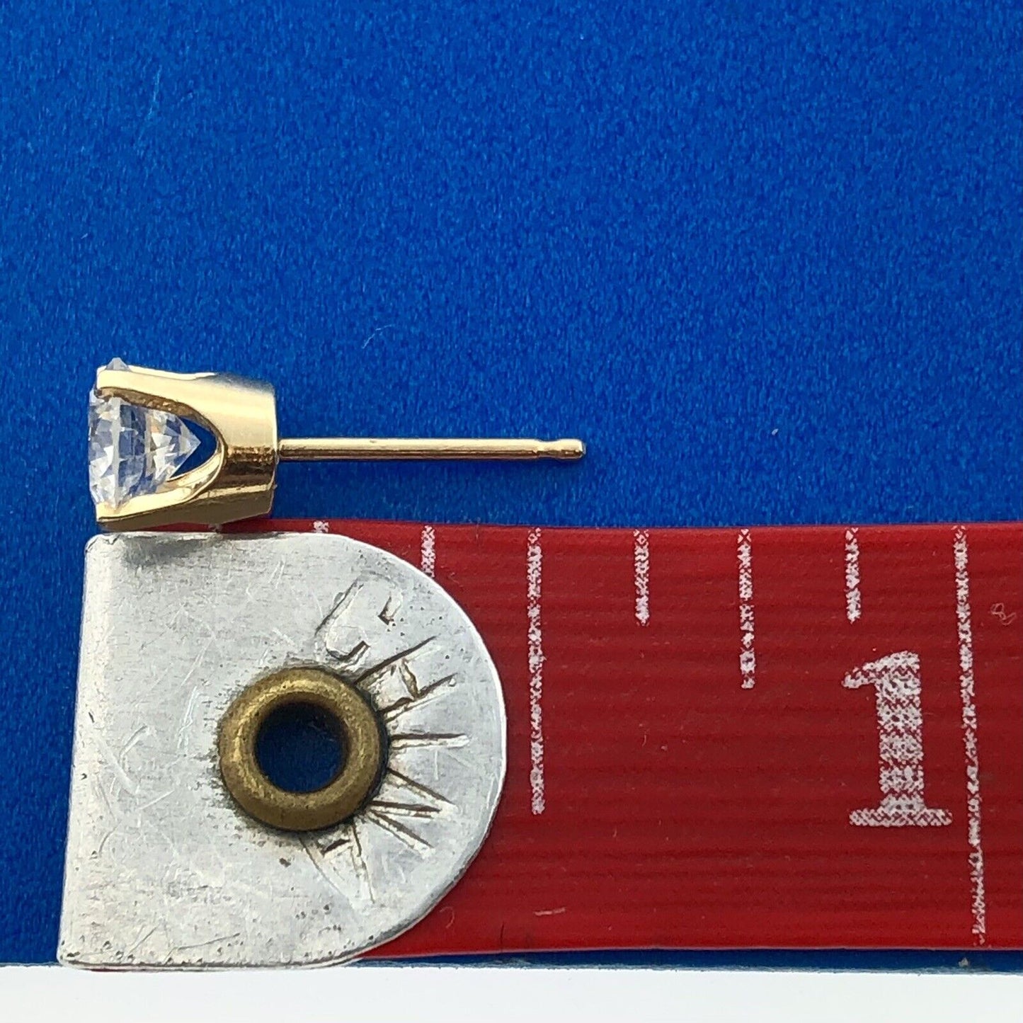 Classic 14K Yellow Gold Diamond Solitaire Pierced Stud Earrings