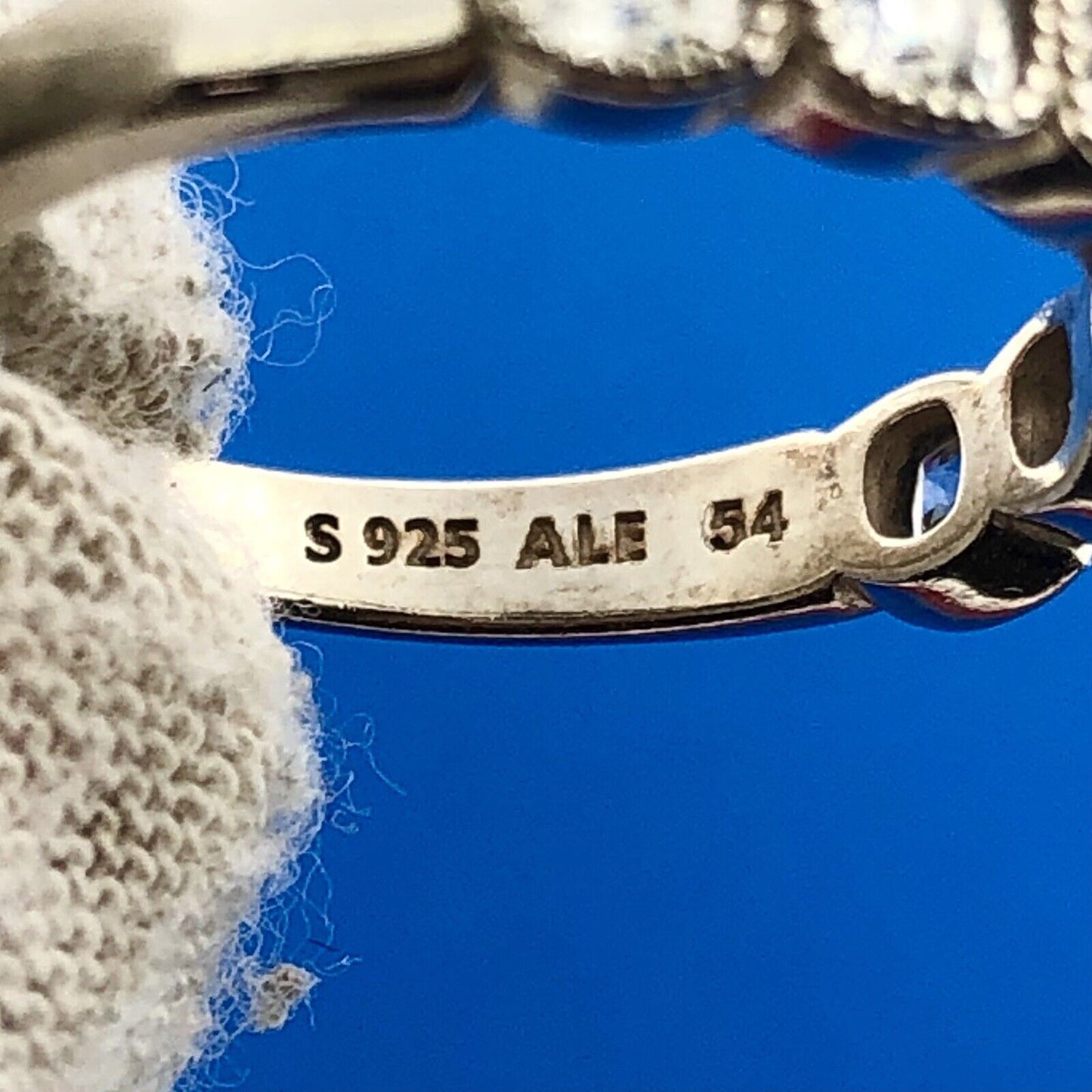 Designer Pandora 925 Sterling Silver Channel Cubic Zirconia Eternity Band Ring