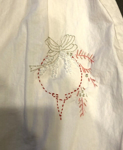 Sophie & Lucas 100% Cotton Pink Embroidered Girl's 5 Christmas Themed Dress