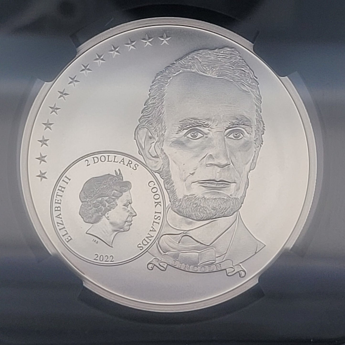 2022 $2 Cook Islands NGC MS70 1/2oz .999 Silver Life of Lincoln Friendship Coin